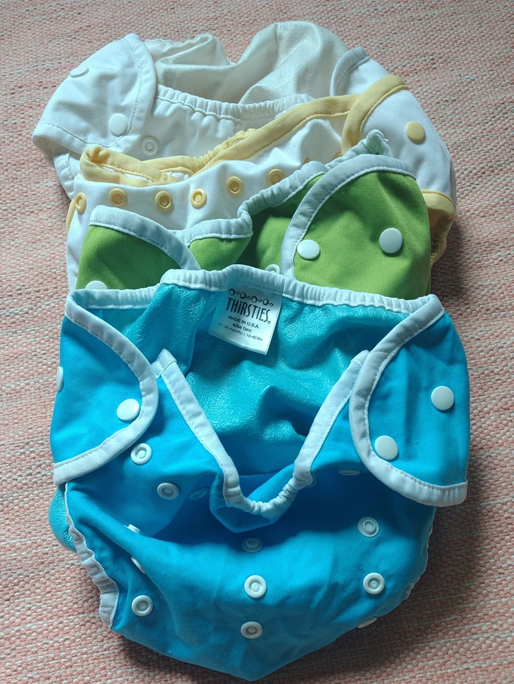 Four Reusable Cloth Diaper Covers